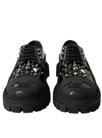 Dolce & Gabbana Studded Leather Trekking Shoes - Ellie Belle