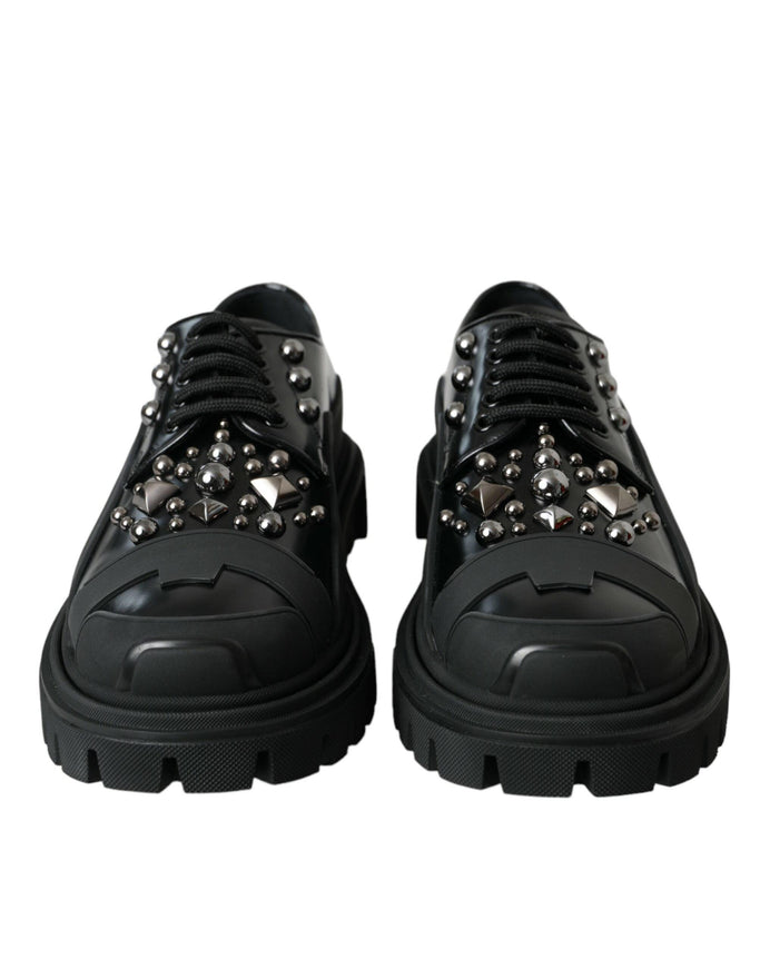 Dolce & Gabbana Studded Leather Trekking Shoes - Ellie Belle