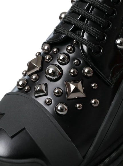 Dolce & Gabbana Studded Leather Trekking Shoes - Ellie Belle