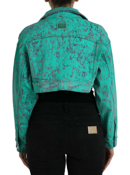 Dolce & Gabbana Tie Dye Cropped Denim Jacket - Ellie Belle