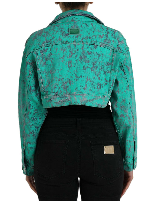 Dolce & Gabbana Tie Dye Cropped Denim Jacket - Ellie Belle