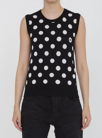 Dolce & Gabbana Top With Polka-dot Motif - Ellie Belle