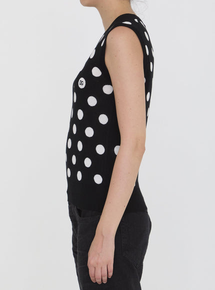 Dolce & Gabbana Top With Polka-dot Motif - Ellie Belle