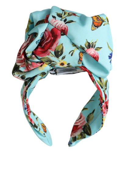 Dolce & Gabbana Turquoise Floral Applique Headband - Ellie Belle