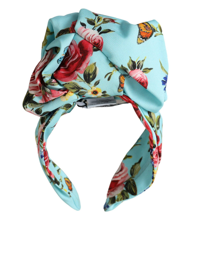 Dolce & Gabbana Turquoise Floral Applique Headband - Ellie Belle