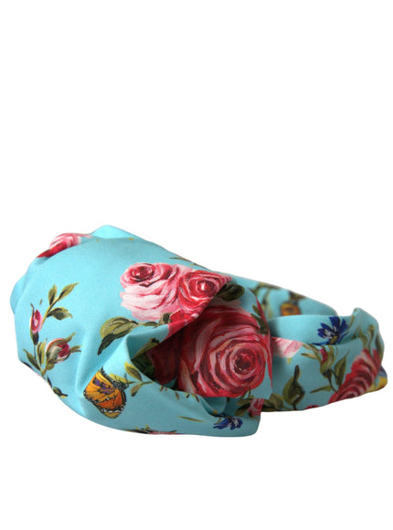 Dolce & Gabbana Turquoise Floral Applique Headband - Ellie Belle