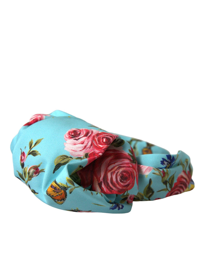 Dolce & Gabbana Turquoise Floral Applique Headband - Ellie Belle