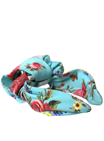 Dolce & Gabbana Turquoise Floral Applique Headband - Ellie Belle