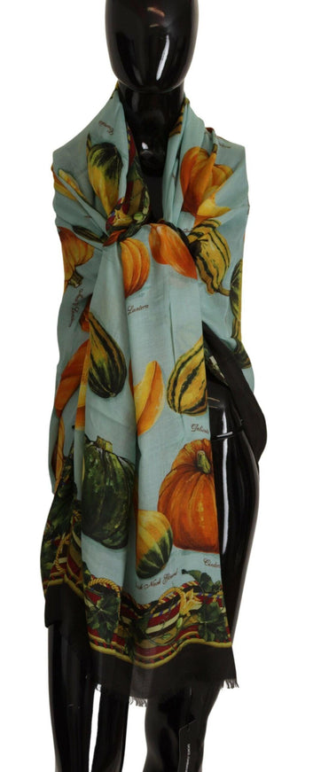 Dolce & Gabbana Vegetable Print Silk Blend Scarf - Ellie Belle