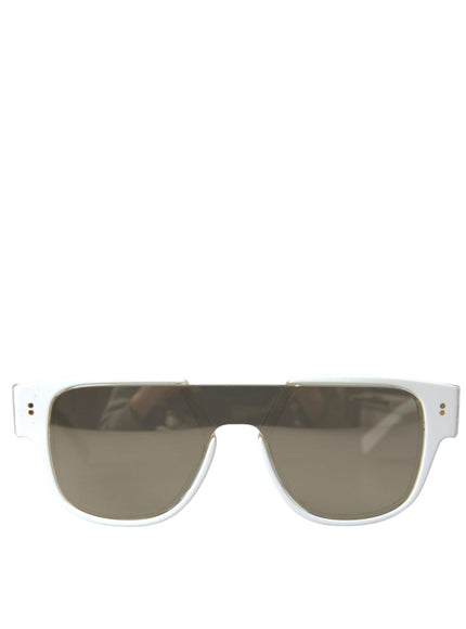 Dolce & Gabbana White Acetate Logo Detail Sunglasses - Ellie Belle