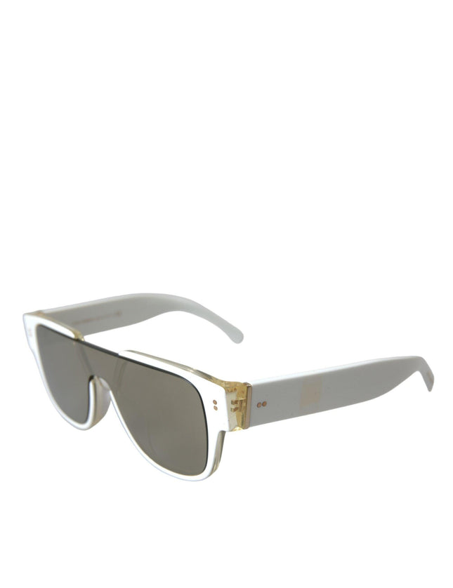 Dolce & Gabbana White Acetate Logo Detail Sunglasses - Ellie Belle