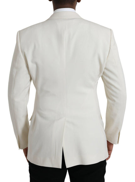 Dolce & Gabbana White Double Button Blazer - Ellie Belle