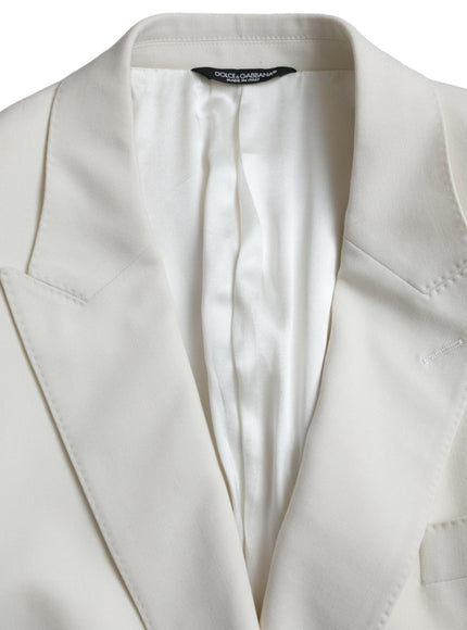 Dolce & Gabbana White Double Button Blazer - Ellie Belle