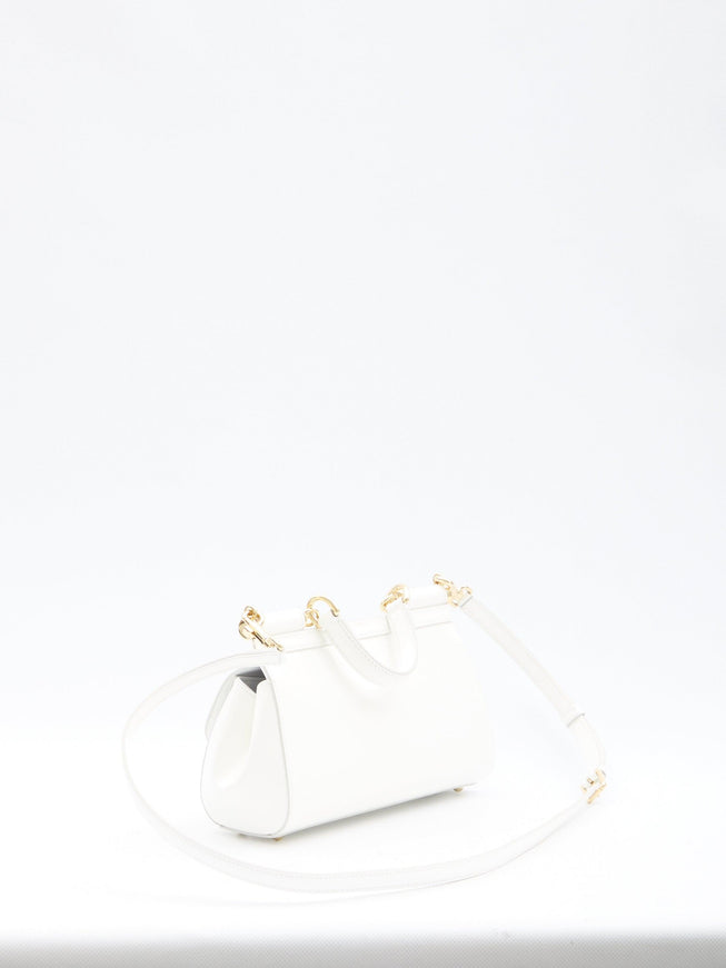 Dolce & Gabbana White Elongated Sicily Handbag - Ellie Belle