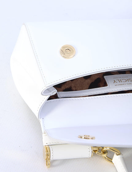 Dolce & Gabbana White Elongated Sicily Handbag - Ellie Belle