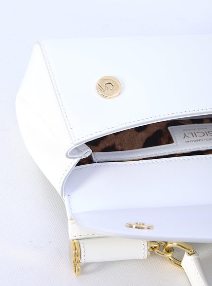 Dolce & Gabbana White Elongated Sicily Handbag - Ellie Belle