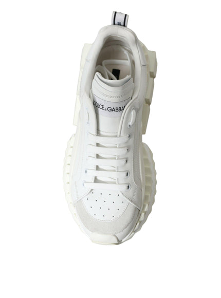 Dolce & Gabbana White Leather SUPER KING Sneakers Shoes - Ellie Belle