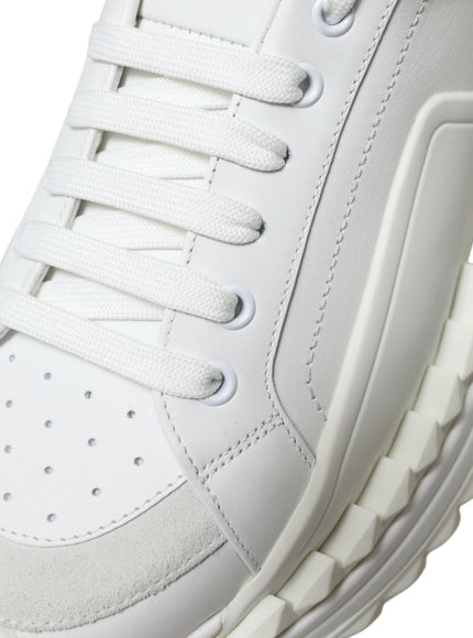 Dolce & Gabbana White Leather SUPER KING Sneakers Shoes - Ellie Belle