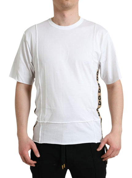 Dolce & Gabbana White Logo Crew Neck Short Sleeves T-shirt - Ellie Belle