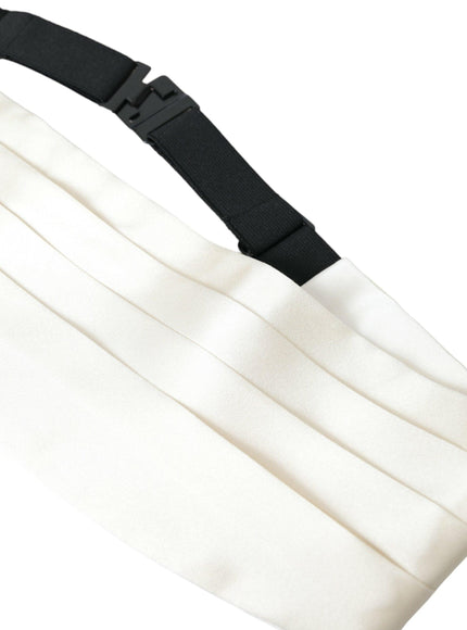 Dolce & Gabbana White Men Silk Belt Cummerbund - Ellie Belle