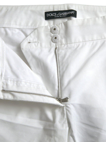 Dolce & Gabbana White Tapered Cut-Out Pants - Ellie Belle