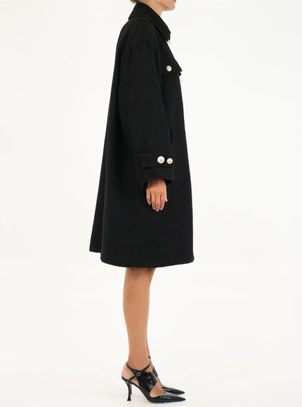 Dolce & Gabbana Wide-fit Black Coat - Ellie Belle