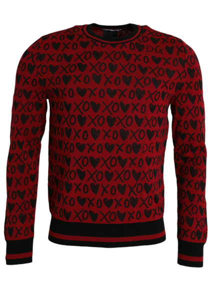 Dolce & Gabbana Woven Knit Red XOXO Pullover - Ellie Belle