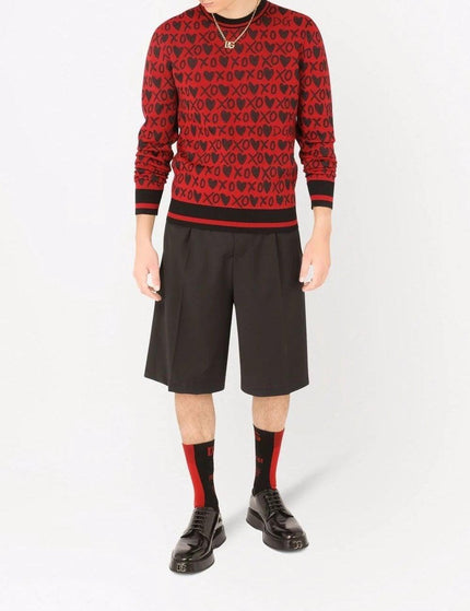 Dolce & Gabbana Woven Knit Red XOXO Pullover - Ellie Belle