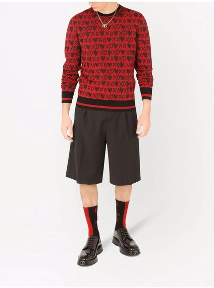 Dolce & Gabbana Woven Knit Red XOXO Pullover - Ellie Belle