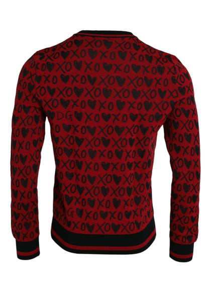 Dolce & Gabbana Woven Knit Red XOXO Pullover - Ellie Belle