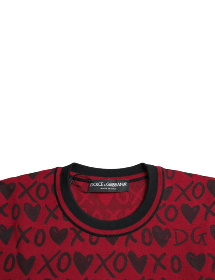 Dolce & Gabbana Woven Knit Red XOXO Pullover - Ellie Belle