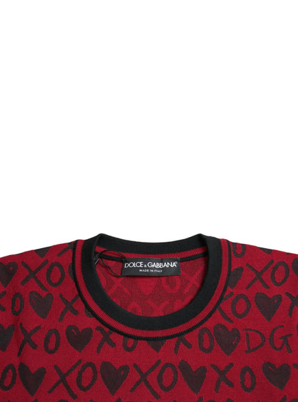 Dolce & Gabbana Woven Knit Red XOXO Pullover - Ellie Belle