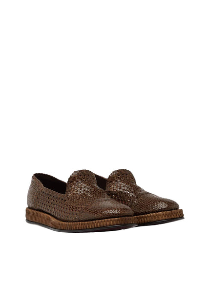 Dolce & Gabbana Woven Leather Loafers