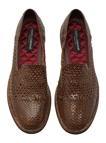 Dolce & Gabbana Woven Leather Loafers