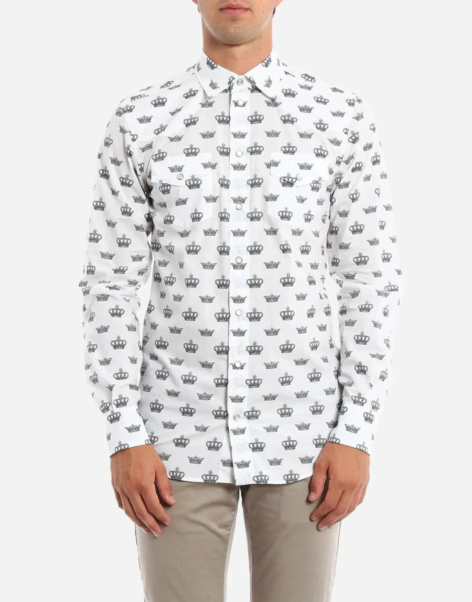 Dolce & Gabbana Cotton Crown Printed Shirt