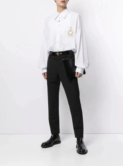 Dolce & Gabbana Cotton Shirt With DG Patch