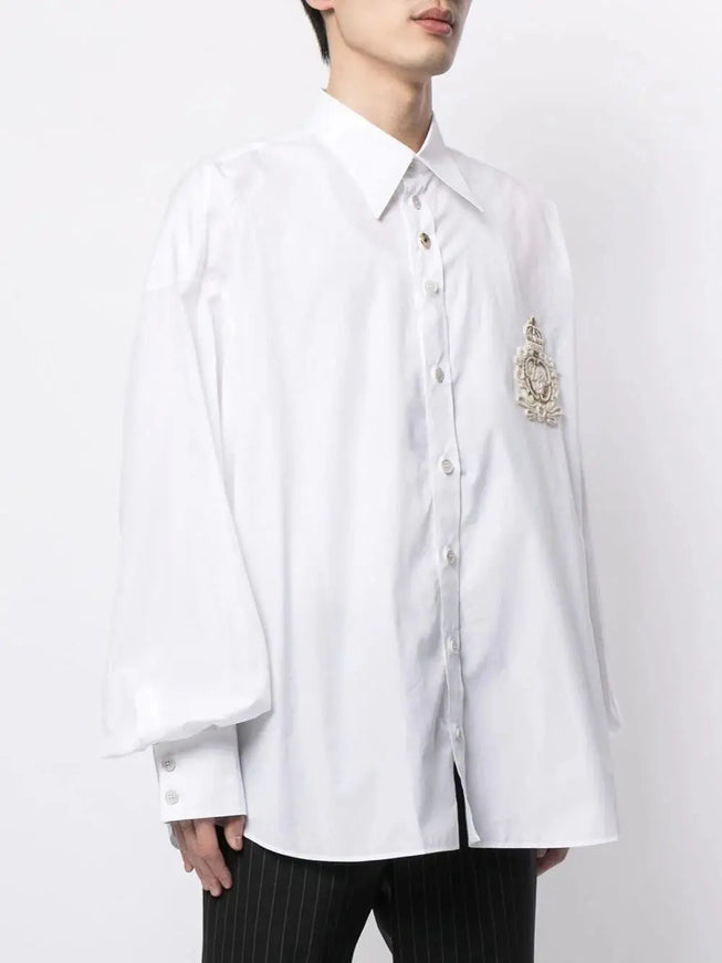 Dolce & Gabbana Cotton Shirt With DG Patch