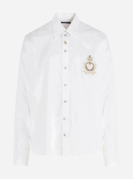 Dolce & Gabbana Cotton Shirt With DG Patch