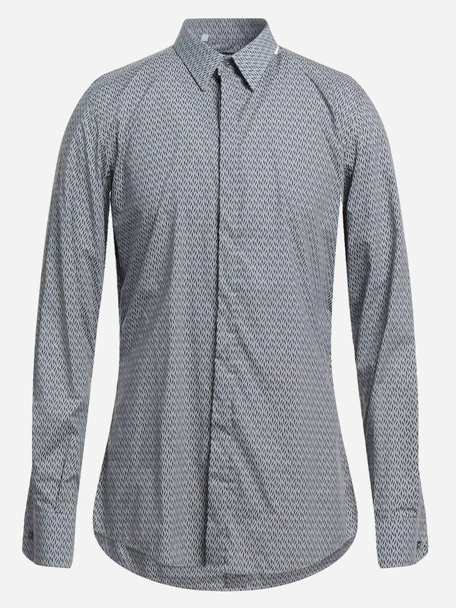 Dolce & Gabbana Gray Check Formal Shirt