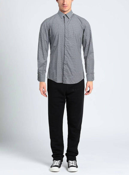 Dolce & Gabbana Gray Check Formal Shirt