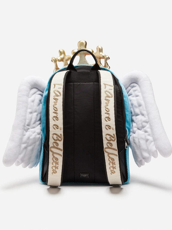 Dolce &amp; Gabbana Sac à dos d'école DG Crown Red Blue Heart Wings