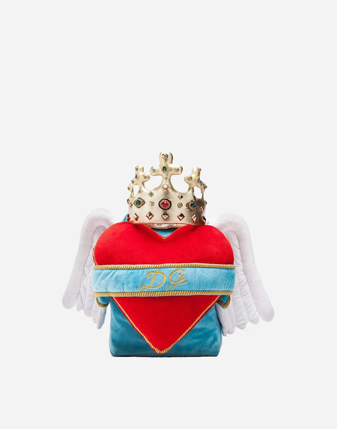 Dolce &amp; Gabbana Sac à dos d'école DG Crown Red Blue Heart Wings