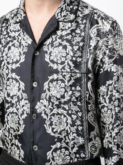 Dolce & Gabbana Baroque Floral Print Silk Shirt