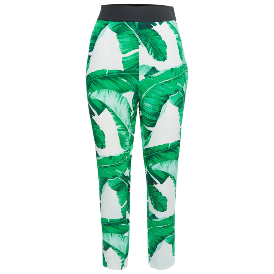 Dolce & Gabbana Banana Leaf Print Cigarette Pants