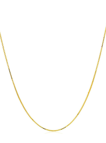 Double Extendable Box Chain in 14k Yellow Gold (0.6mm) - Ellie Belle