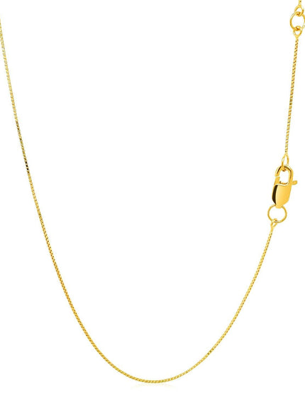 Double Extendable Box Chain in 14k Yellow Gold (0.6mm) - Ellie Belle