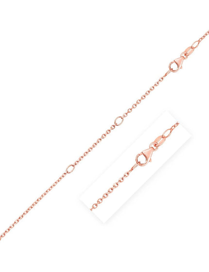 Double Extendable Cable Chain in 14k Rose Gold (1.2mm) - Ellie Belle