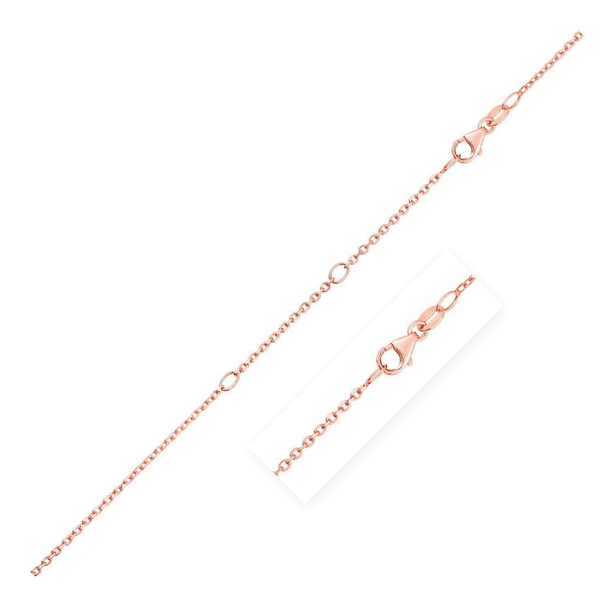 Double Extendable Cable Chain in 14k Rose Gold (1.2mm) - Ellie Belle