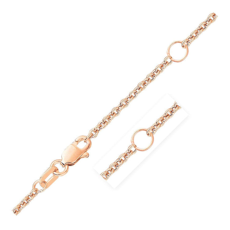 Double Extendable Cable Chain in 14k Rose Gold (1.9mm) - Ellie Belle