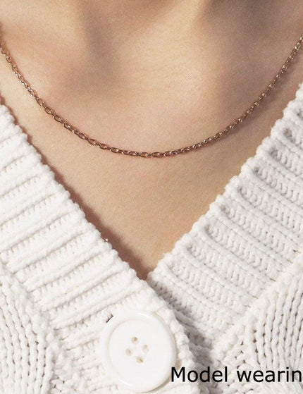 Double Extendable Cable Chain in 14k Rose Gold (1.9mm) - Ellie Belle